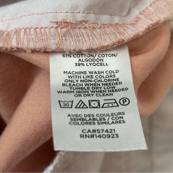 LOFT Size Medium Peach Color Shorts Casual‎ Drawstring Waist Mid Rise Pockets - Picture 6 of 13